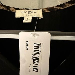 Black dress with cheetah accents